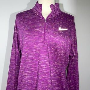 Nike Women's Purple Quarter-Zip Sweatshirt